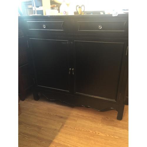 Modern Black narrow hall cupboard , could be used in any room .