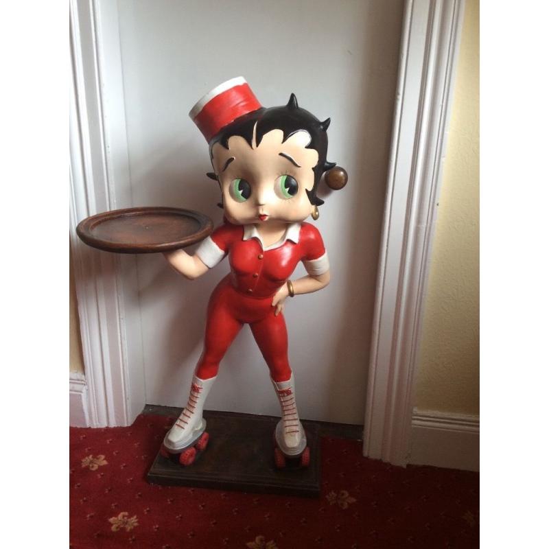 Large Betty Boop Rollerskate Waitress Figurine