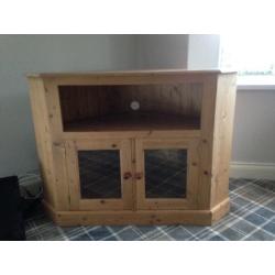 Large pine tv unit