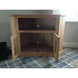 Large pine tv unit