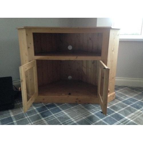 Large pine tv unit