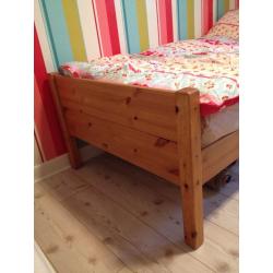 Single wooden bed frame solid