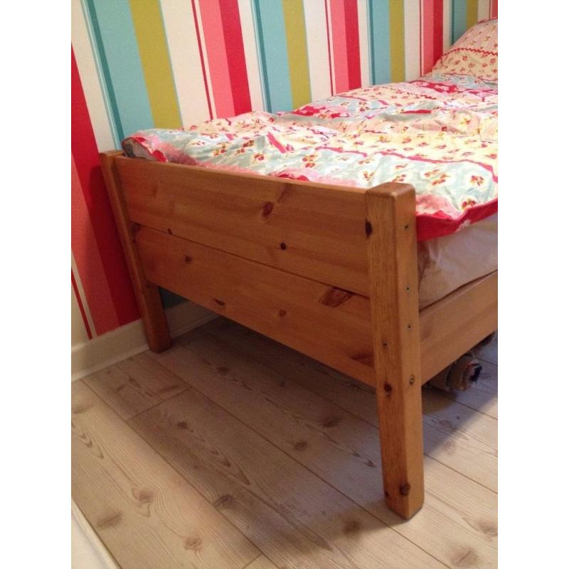 Single wooden bed frame solid