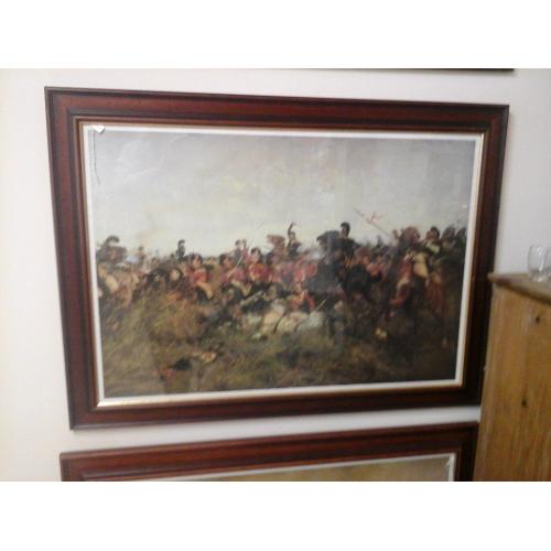 Quatre Bras Black Watch at Bay by William Barnes Wollen Framed Print