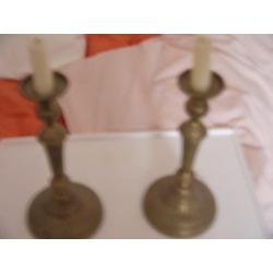2 BRASS CANDLE STICKS