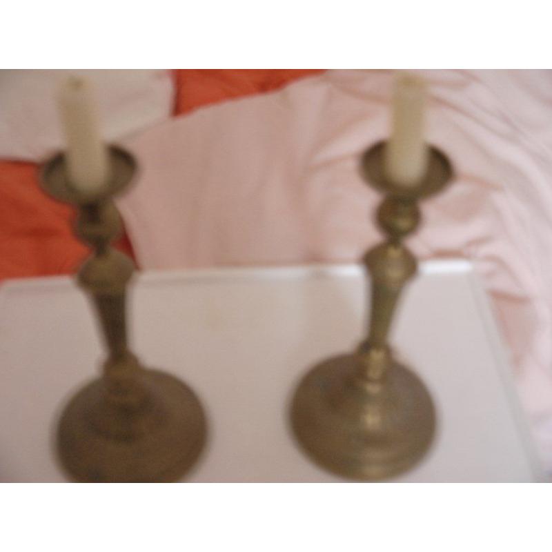 2 BRASS CANDLE STICKS