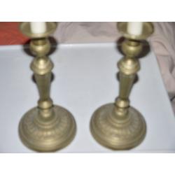 2 BRASS CANDLE STICKS