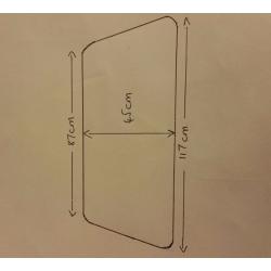 Black glass TV stand