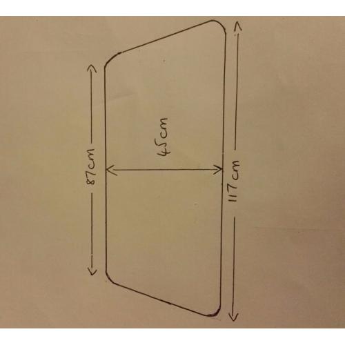 Black glass TV stand