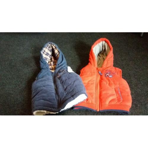 two 3-6 month body warmers