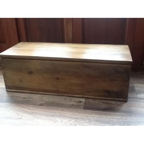Antique pine kist chest blanket box trunk, coffee table, toy storage