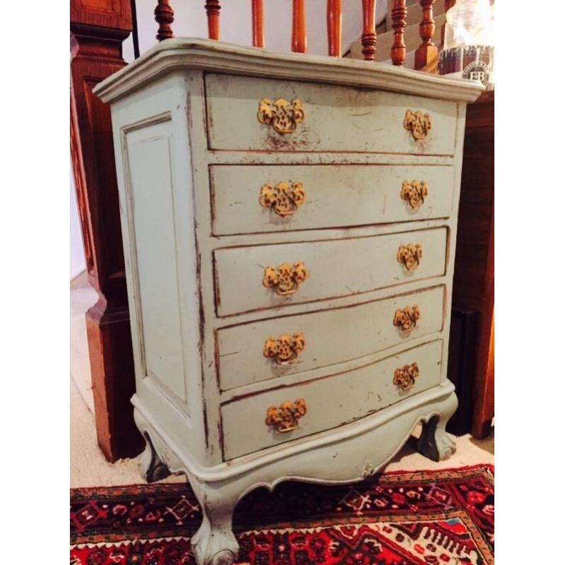 Shabby chic 5 drawer chest