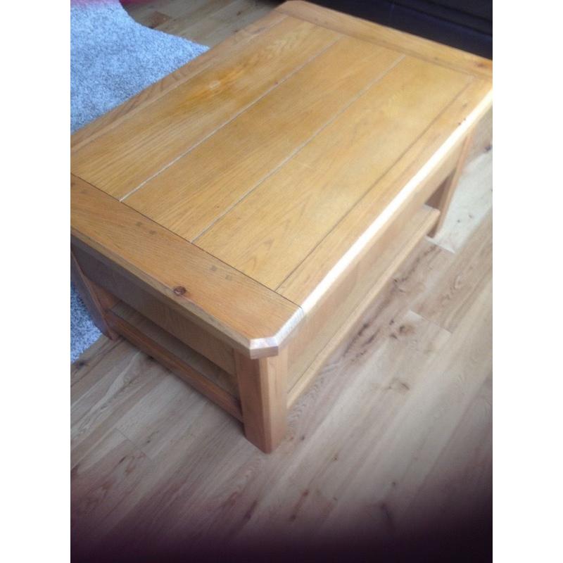 Solid Oak coffee table