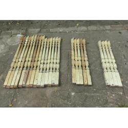 Original Victorian stair spindles x24