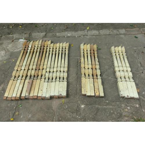 Original Victorian stair spindles x24