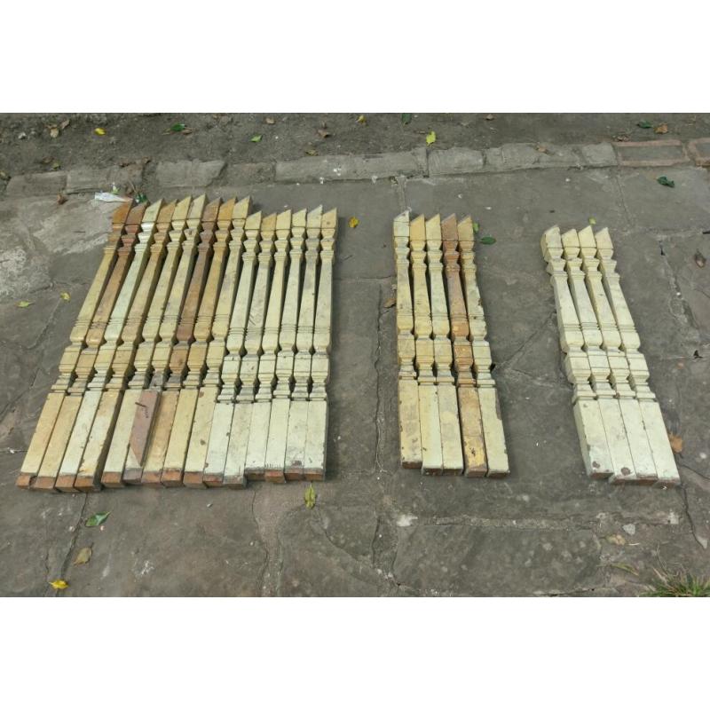 Original Victorian stair spindles x24