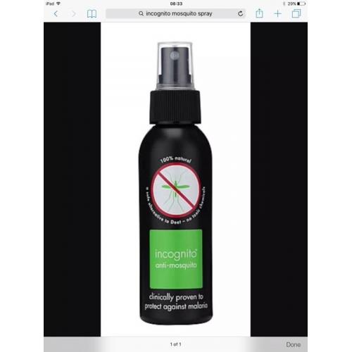 Incognito insect repellent spray