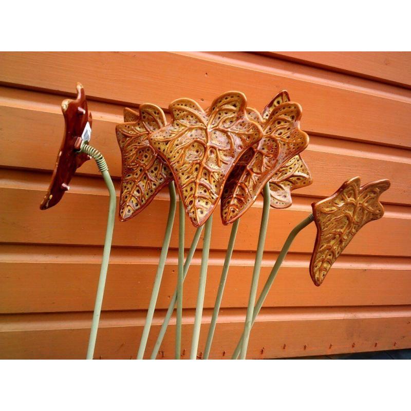 Leafy garden ornaments