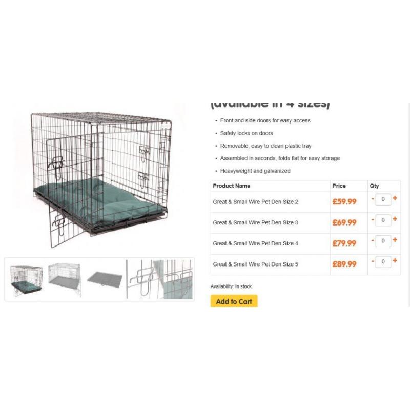 Large Wire Foldable Dog Crate