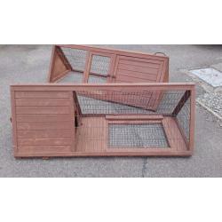 Chicken / poultry hutches x 2 with wood and wire floors, Arc style easy to move around