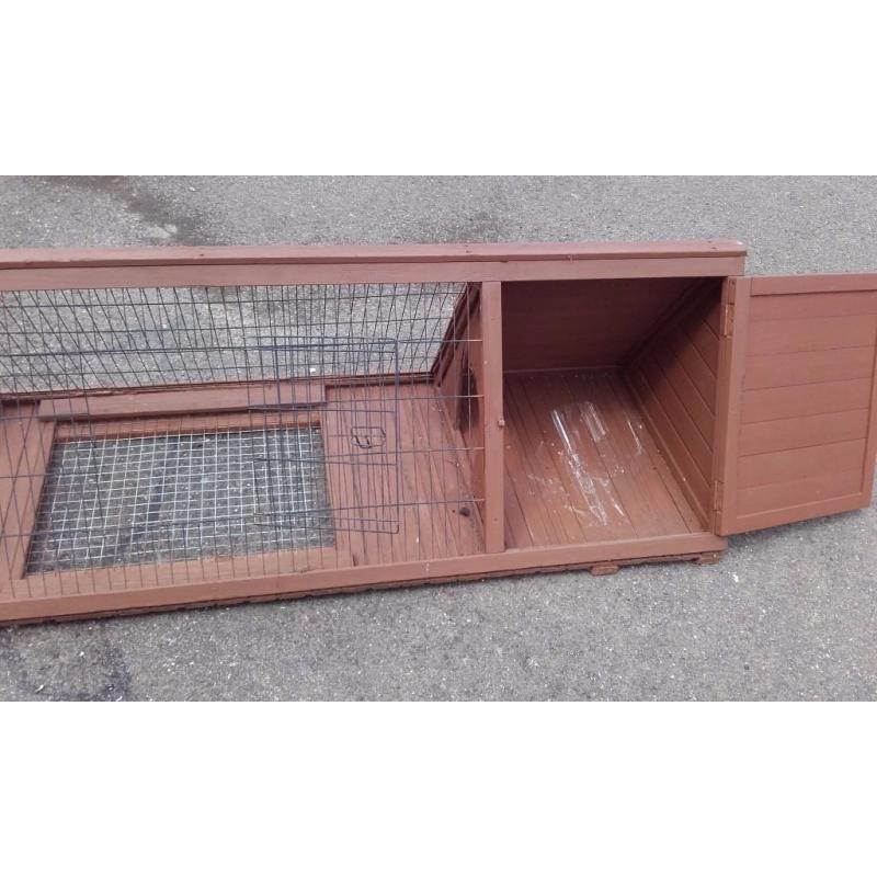 Chicken / poultry hutches x 2 with wood and wire floors, Arc style easy to move around