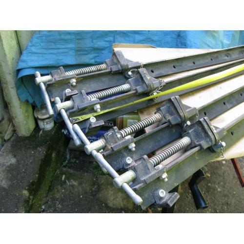 FOUR 5FT 6" T-BAR SASH CLAMPS 5FT CAPACITY