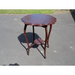A Mahogany Octagonal Edwardian Style 2 Tier occasional table