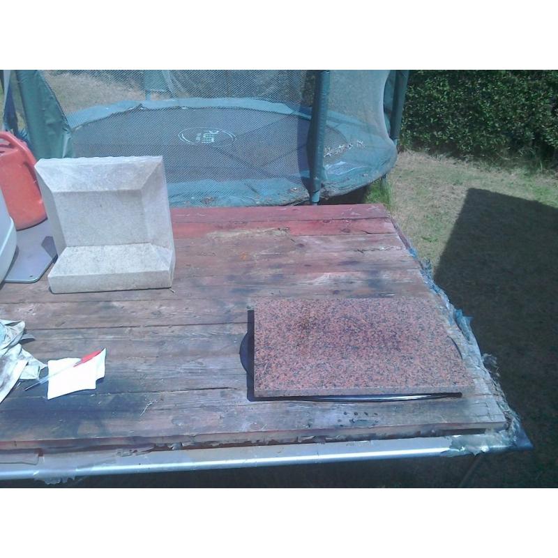 Small sandstone headstone / memorial.