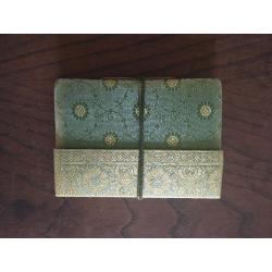 Blank Notepad/notebook/diary- Green silk, Recycled Paper