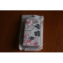 New white and pink sparkly mobile phone case fits Sony experia M2