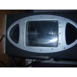 Boombox, twin 10'' sub-woofers two amps two shelf speakers 270w and power cables .