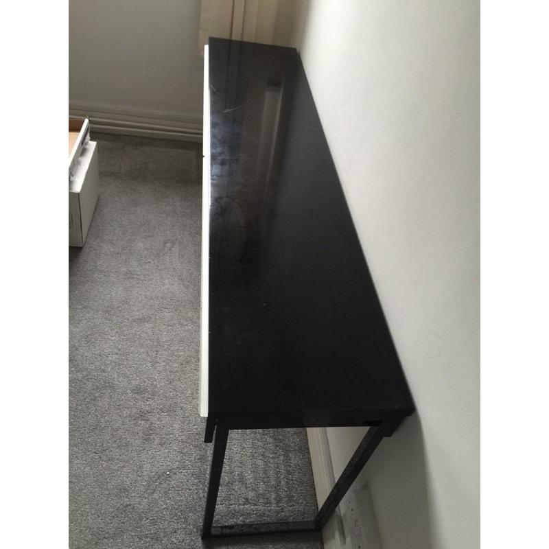 IKEA black gloss dressing side table