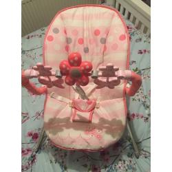 Pink baby bouncer