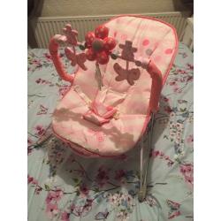 Pink baby bouncer