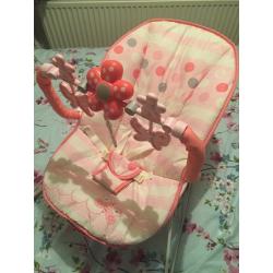 Pink baby bouncer