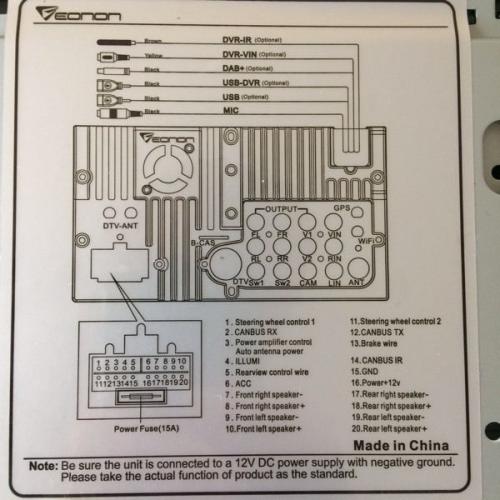 Eonon 7" touch screen TVs head unit