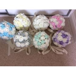 Wedding centrepiece flowers, pastel wedding theme