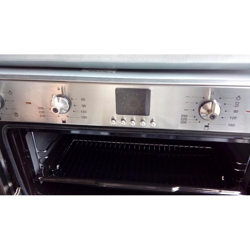 New and unused Smeg under counter multi function double oven