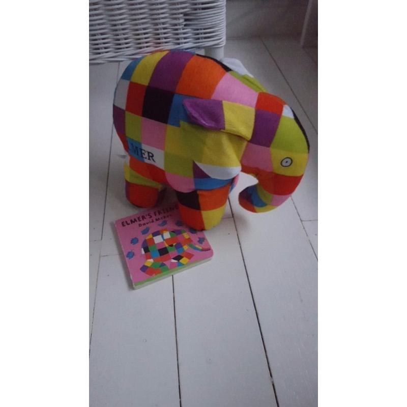 elmer the elephant book and soft toy