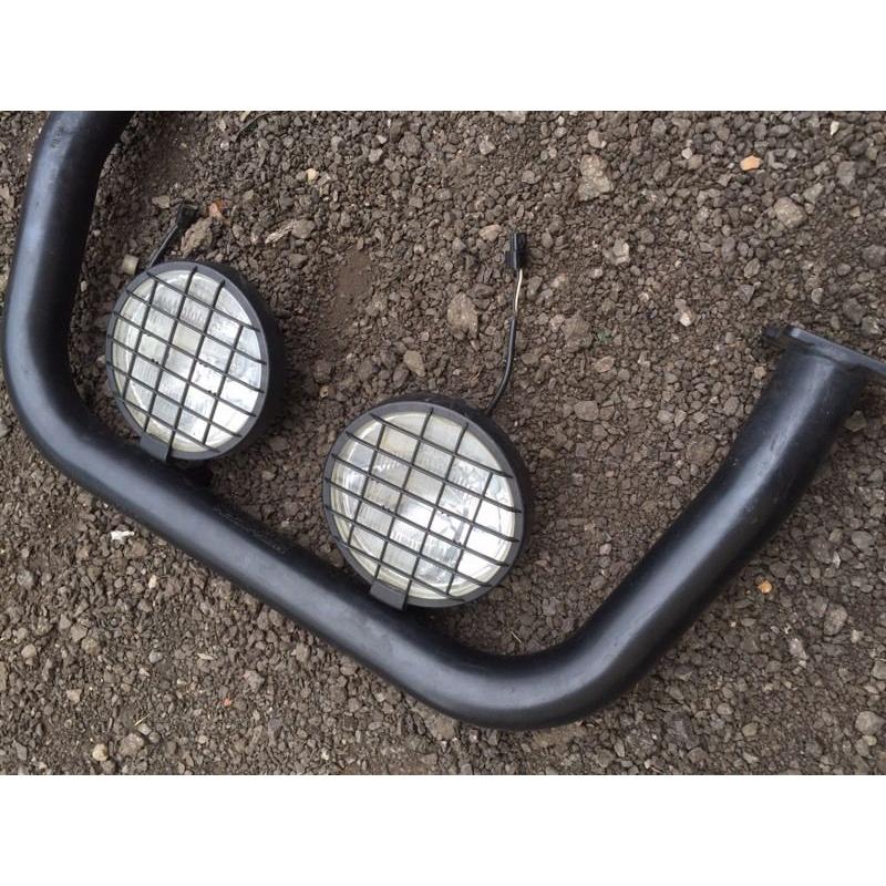 Land Rover defender A bars with lights