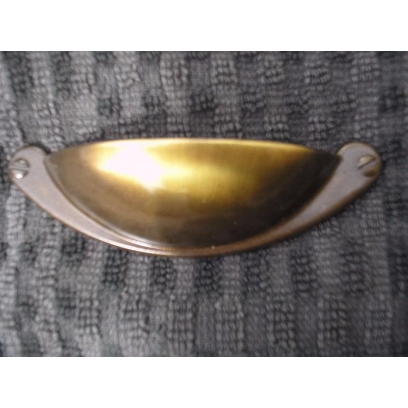 Dozens of Brass Door Fittings: handles, hinges, latches, locks, knobs, etc (many brand new)