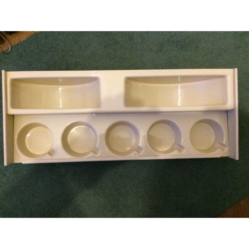 Caravan cup and plate rack with insert.