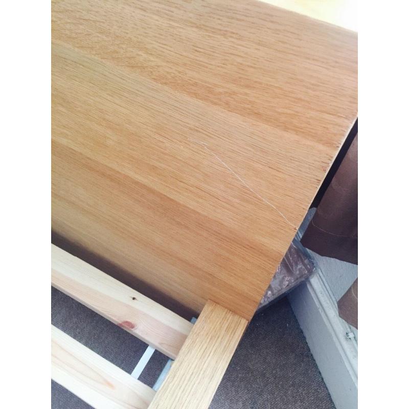 IKEA Malm wooden double bed frame in Oak colour