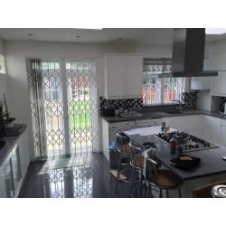 Collapsible grilles, sliding grill, concertina grille, domestic window and door internal shutters