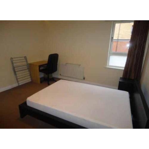 Double bed with Mattress and Side Table