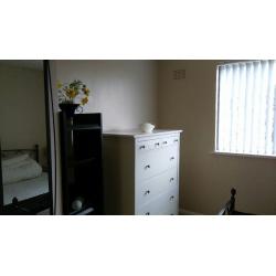 Newly decorated double room available now for renting in house also occupied by owner.
