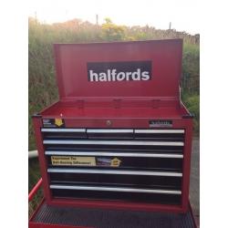 Halfords professional 7 drawer toolbox with us pro tools trolley