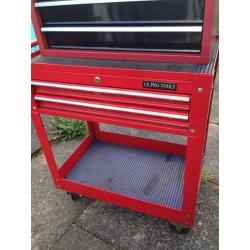 Halfords professional 7 drawer toolbox with us pro tools trolley