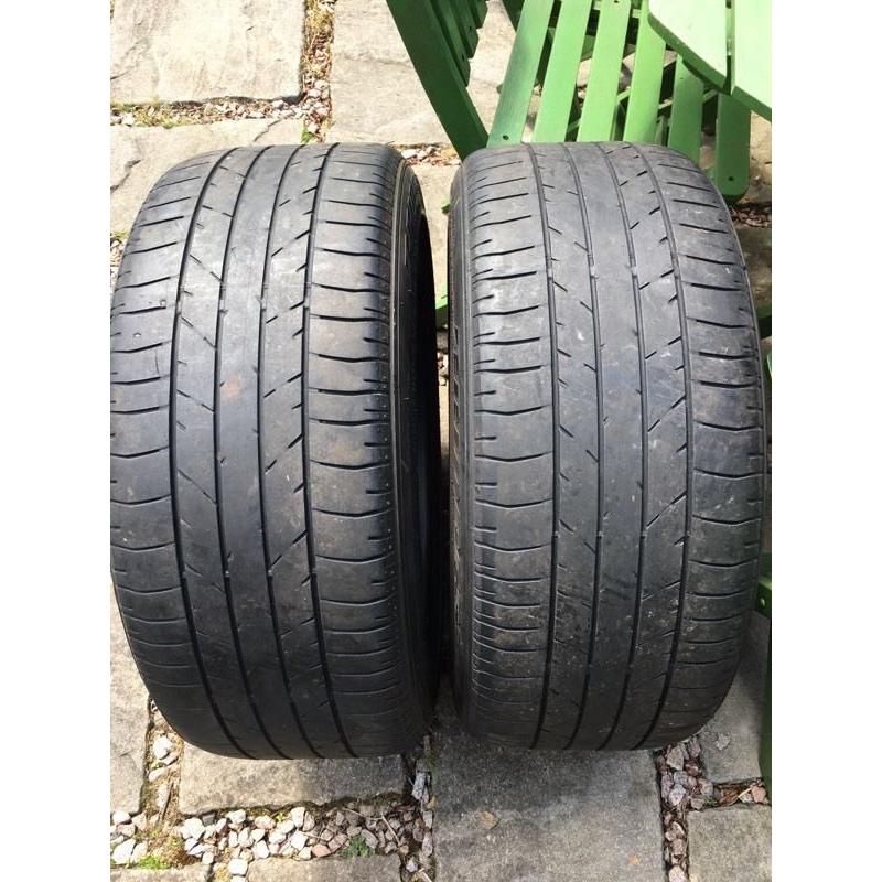Bridgestone Potenza 245/45/18 part worn 4mm premium tyres