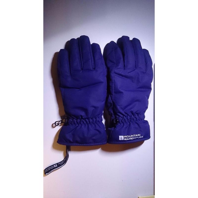 Purple women ski gloves (Size: Small)